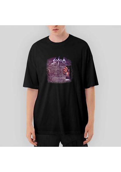 Sodom Better Off Dead Oversize Siyah Tişört