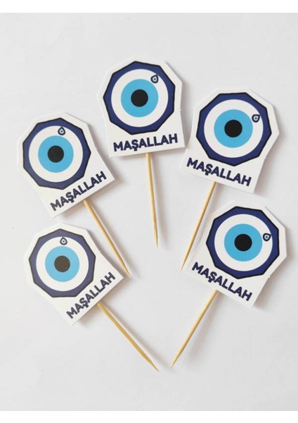 Beyhan Bayhan 30 Adet Dekoratif Nazarboncuk Baskılı Karton Sünnet Kürdanı - Maşallah fırsatları