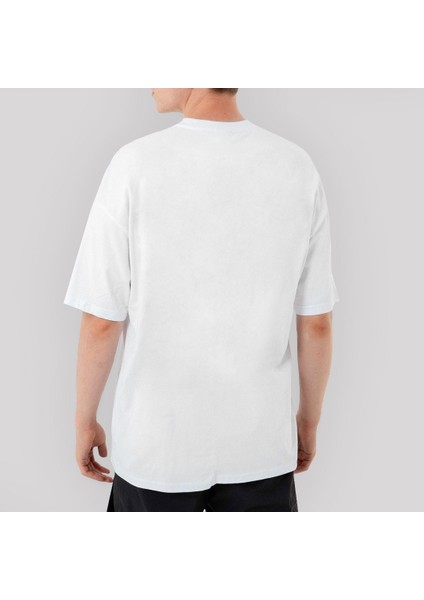 Venom Fire Logo Oversize Beyaz Tişört