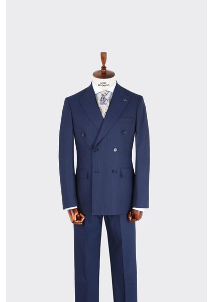Kırlangıç Yaka Kruvaze Erkek Takım ELBISE-KAX1257S