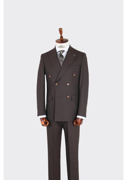 Kırlangıç Yaka Kruvaze Erkek Takım ELBISE-KAX1257S fiyatları