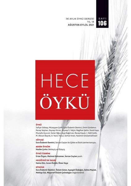 Hece Öykü 106. Sayı – Ağustos – Eylül 2021