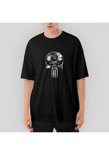 Terminator Punisher Oversize Siyah Tişört