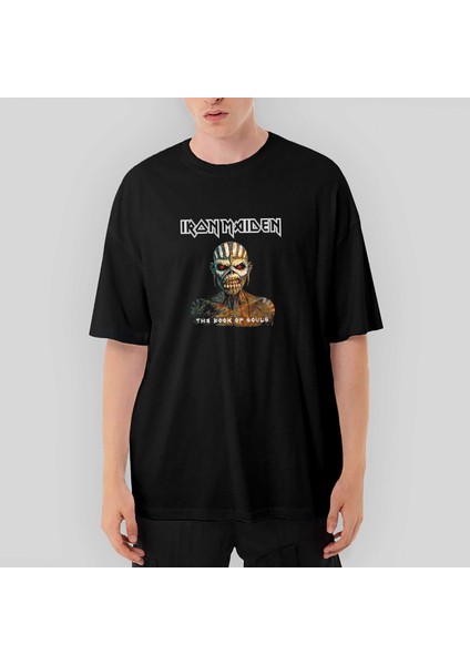 Iron Maiden The Book Of Souls Oversize Siyah Tişört