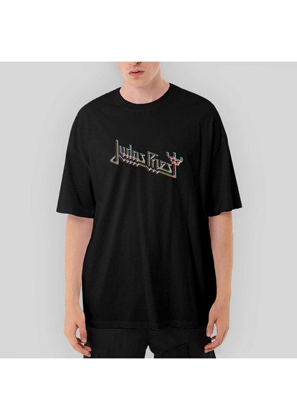 Judas Priest Logo 2 Oversize Siyah Tişört