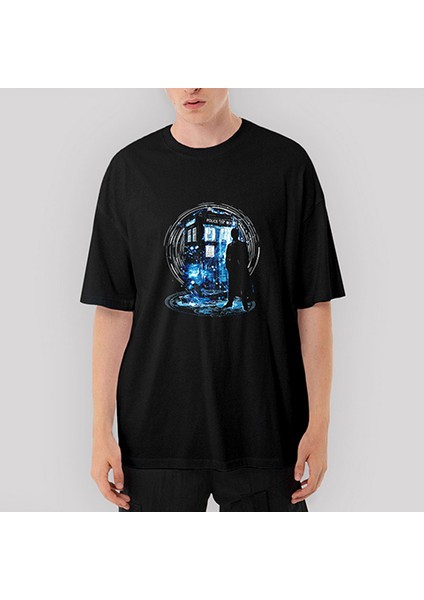 Doctor Who Box Oversize Siyah Tişört