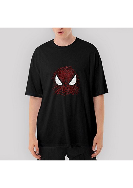 Spiderman Nets Oversize Siyah Tişört