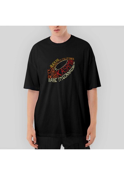 LED Zeppelin Songs Classic Oversize Siyah Tişört