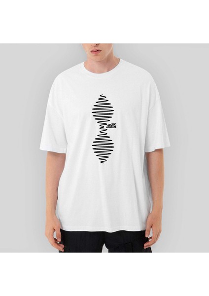 Arctic Monkeys Wave Oversize Beyaz Tişört