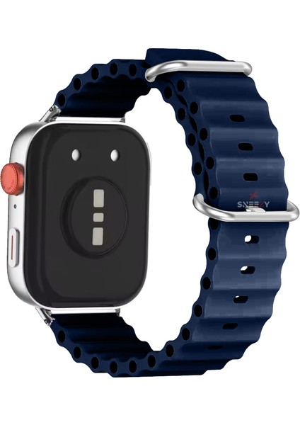Xiaomi Redmi Watch 5 Active/Redmi 5 Lite Uyumlu Ocean Tasarım Metal Toka Soft Silikon Kordon