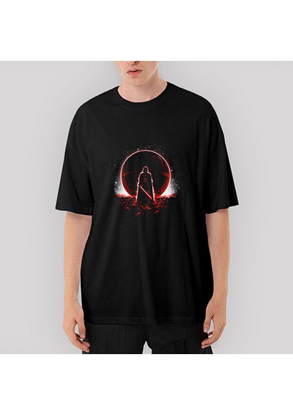 Star Wars The Dark Side Red Oversize Siyah Tişört