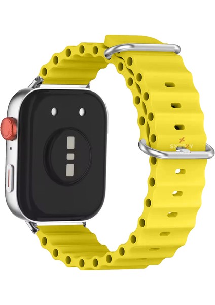 Xiaomi Redmi Watch 5 Active/Redmi 5 Lite Uyumlu Ocean Tasarım Metal Toka Soft Silikon Kordon