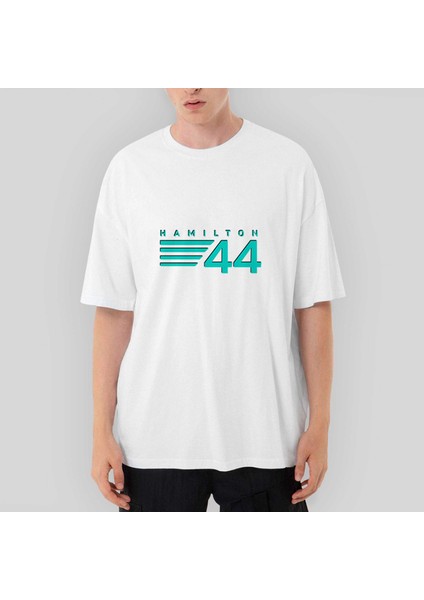 Hamilton 44 Oversize Beyaz Tişört