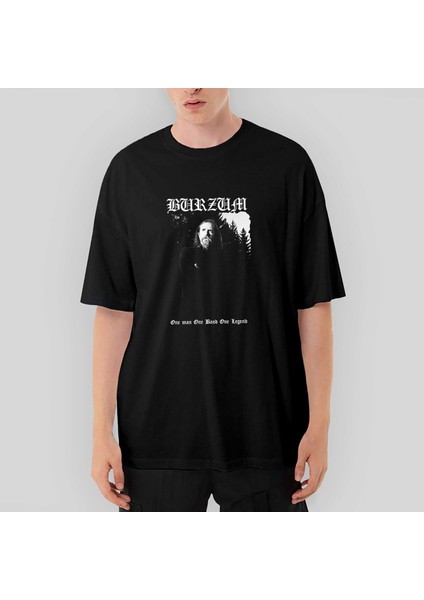 Burzum One Man One Band One Legand Oversize Siyah Tişört