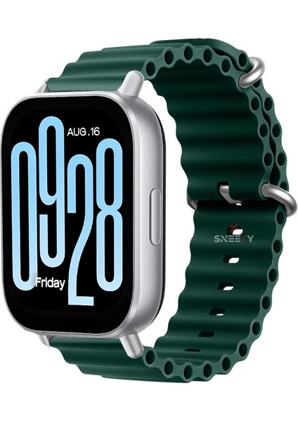 Xiaomi Redmi Watch 5 Active/Redmi 5 Lite Uyumlu Ocean Tasarım Metal Toka Soft Silikon Kordon