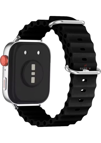 Xiaomi Redmi Watch 5 Active/Redmi 5 Lite Uyumlu Ocean Tasarım Metal Toka Soft Silikon Kordon