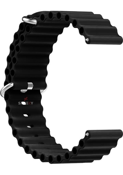 Xiaomi Redmi Watch 5 Active/Redmi 5 Lite Uyumlu Ocean Tasarım Metal Toka Soft Silikon Kordon