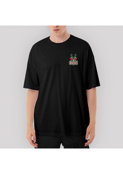 Milwaukee B. Green Logo Oversize Siyah Tişört