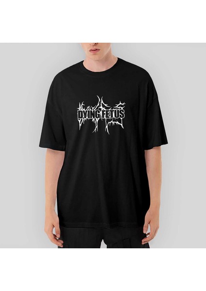 Dying Fetus Logo Oversize Siyah Tişört