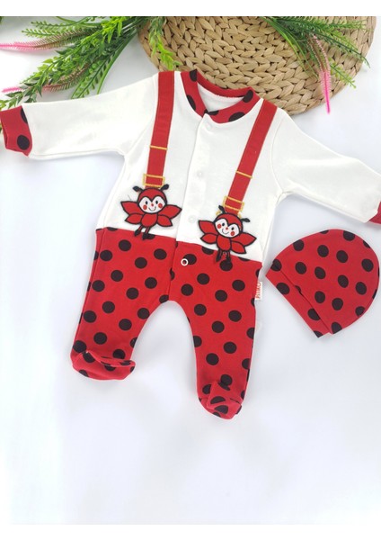Kız Erkek Bebek Uyku Tulumu Bere Ikili Takım Uğur Böceği Detaylı