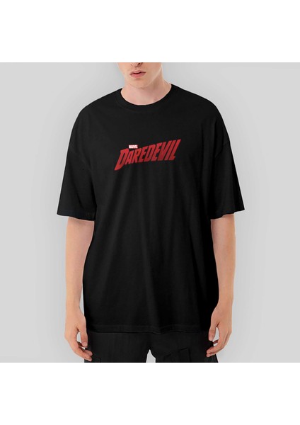 Daredevil Logo Oversize Siyah Tişört