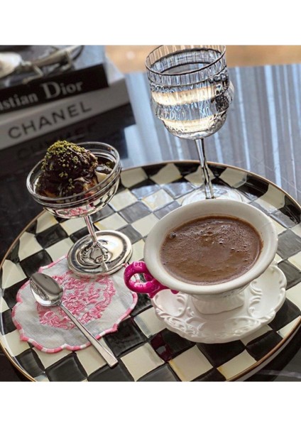 Nakış Işlemeli Bardak Altlığı Çiçekli 6'lı