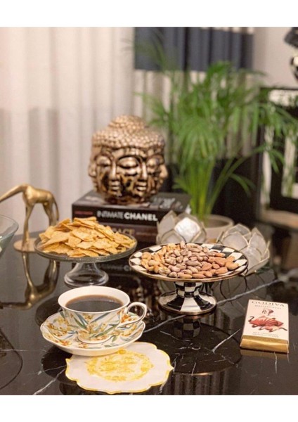 Nakış Işlemeli Bardak Altlığı Çiçekli 6'lı modelleri