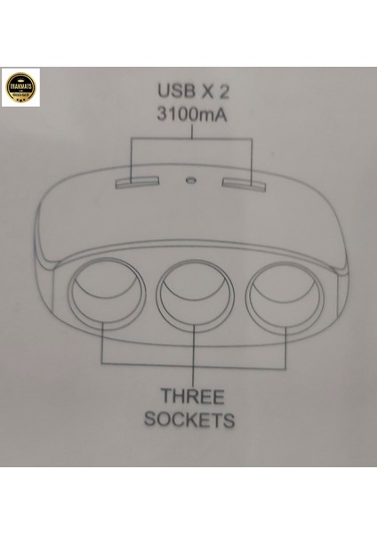 Peugeot 407 Sedan 2008 3'Lü Çakmak Girişi Çoğaltıcı Ve 2 Usb Soket - 120W, 12V/24V Araç Şarj Çözümü