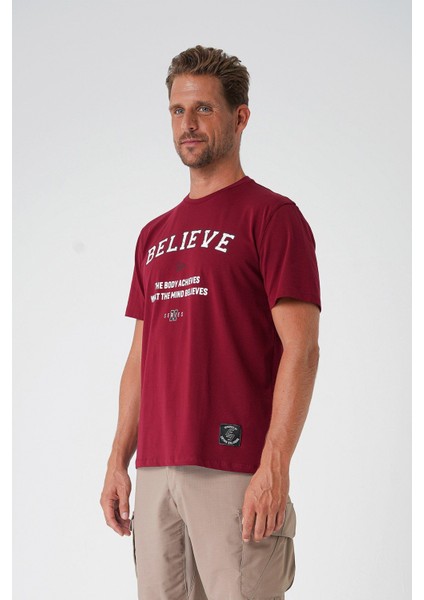 Believe T-Shirt By Ertan Balaban Bordo - Xxl fiyatları