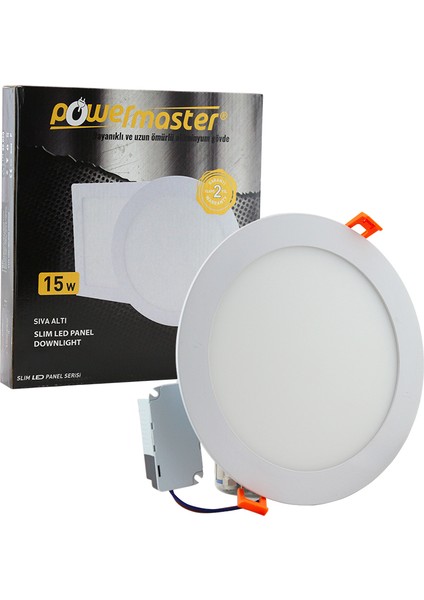 15 Watt Sıva Altı 3000K Günışığı Yuvarlak 185 mm Slim Led - Eco Spot Panel (K246)