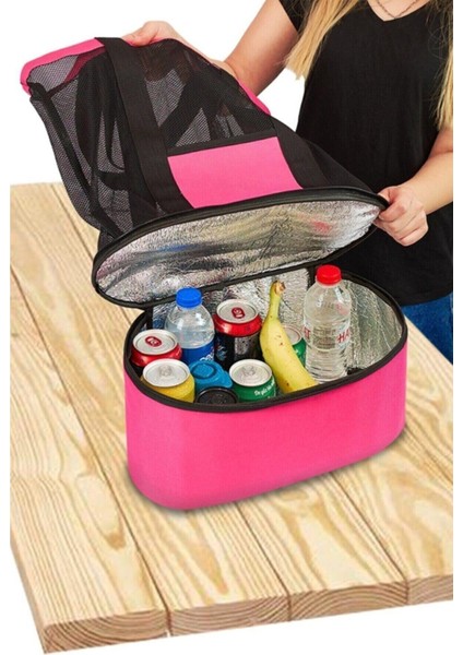 Buzluklu Plaj Çantası Kamp Piknik Seyahat Çantası Omuz Askılı Sıcak Soğuk Tutucu TERMOS13+35 Litre fiyatları