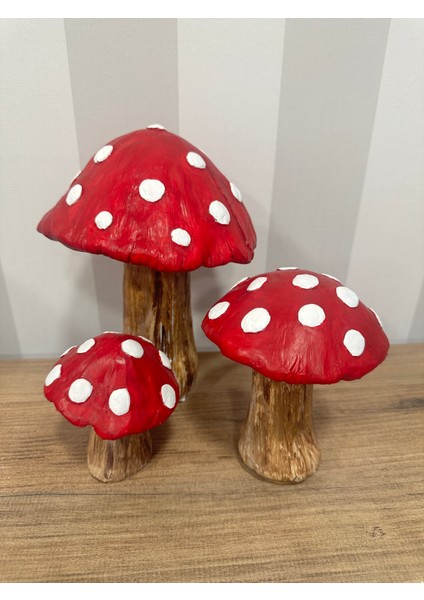 Dekoratif Üçlü Mantar Seti