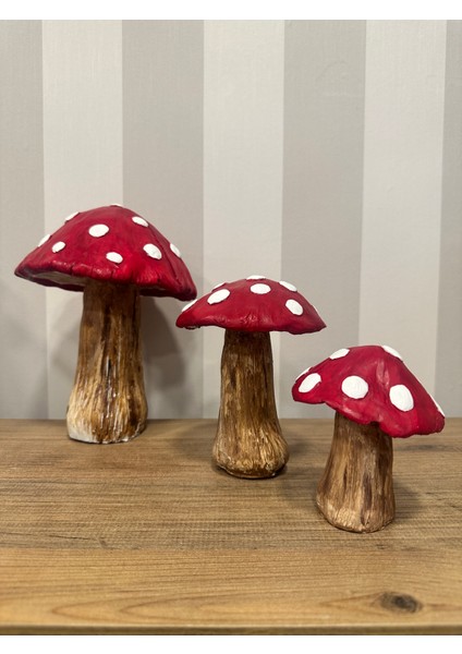 Dekoratif Üçlü Mantar Seti modelleri