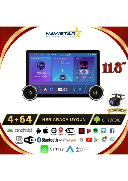Toyota Verso Dual Knob 11.8" 2009-2018 Model 4gb + 64GB Android