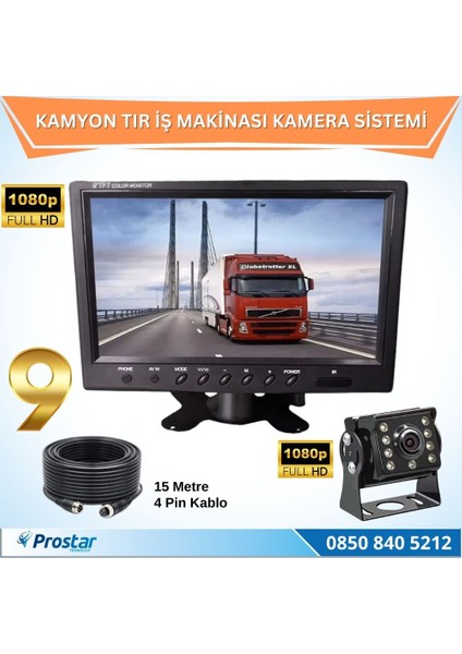 Kamyon Tır ve Iş Makinaları Için 9 Inç Ahd Monitörlü 108