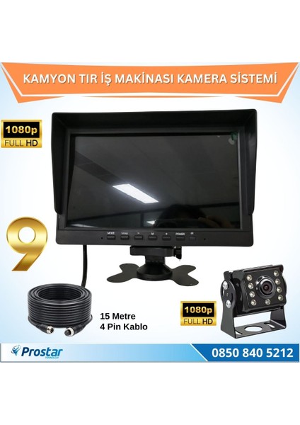 Kamyon Tır ve Iş Makinaları Için 9 Inç Ahd Monitörlü 108