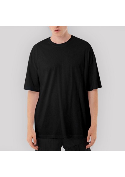 Tennis Love Oversize Siyah Tişört