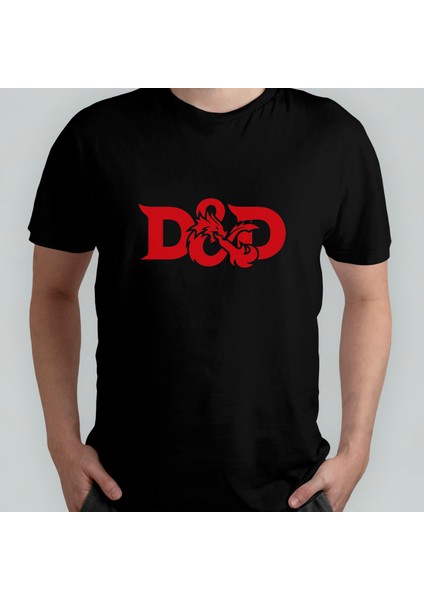 Dnd Frp Dungeons & Dragons %100 Pamuklu Bisiklet Yaka T-Shirt Model 2