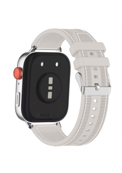 Redmi Watch 5 Active Redmi 5 Lite Uyumlu Kordon Dikiş Desenli Dokuma Silikon Kordon