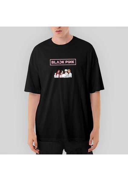 Blackpink Face Oversize Siyah Tişört