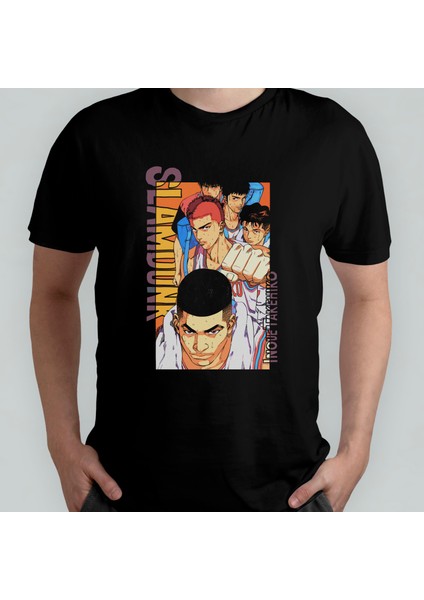 Slam Dunk %100 Pamuklu Bisiklet Yaka T-Shirt Model 1