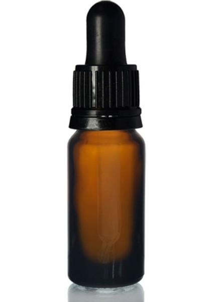 Amber Dropper Siyah Damlalık Kapaklı Cam Şişe 10 ml x 5 Adet