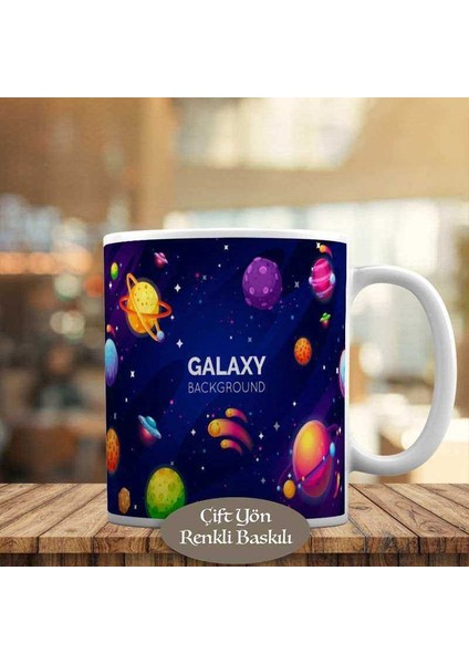 Gök Bilimleri Galaksi ve Gezegenler Kupa Bardak Hediyelik-309