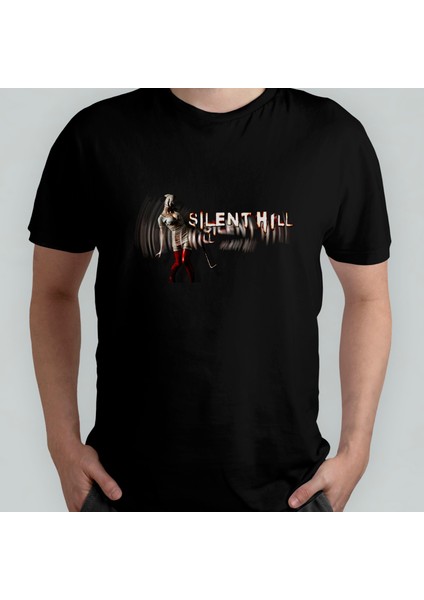 Silent Hill %100 Pamuklu Bisiklet Yaka T-Shirt Model 1