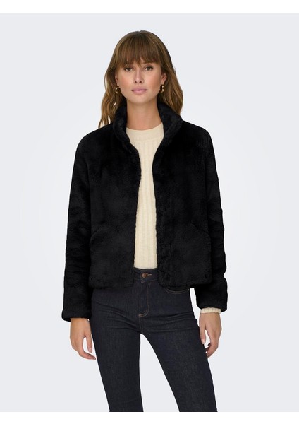 Onlnewvıda Faux Fur Jacket cc Otw Kadın Deri Mont ve Ceket 15295423 Black