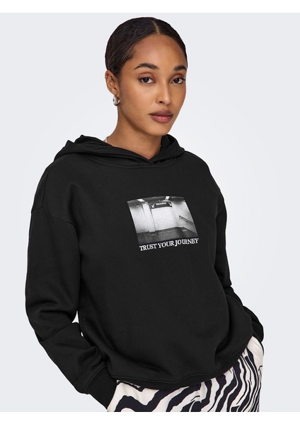 Onlcassıe L/s Photo Hood Swt Kadın Sweat 15329874 Black