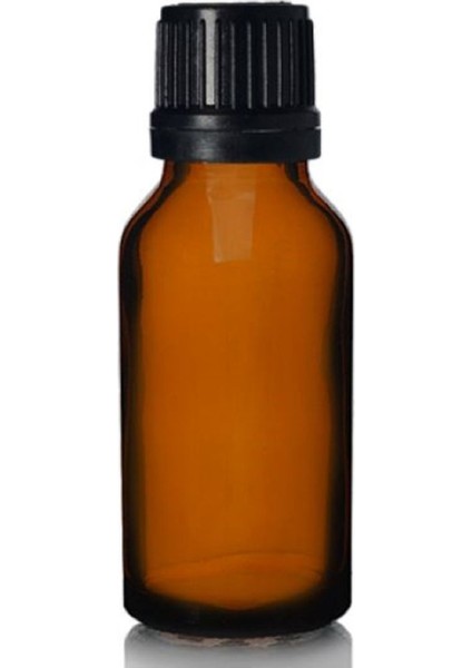 Amber Dropper Siyah İçten Damlalıklı Kapaklı Cam Şişe 20 ml x 5 Adet