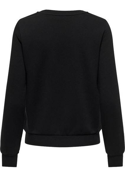 Onlamy Lıfe L/s O-Neck Pearl Swt Kadın Sweat 15331042 Black