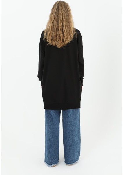 10582 Puane Iki Iplik Kumaş Önü Kumaş Garnili Sweatshirt modelleri