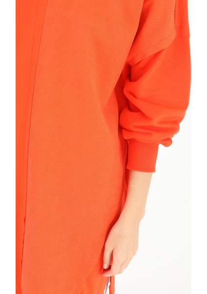 10569 Puane Iki Iplik Kumaş Çizgili Kumaş Garnili Sweatshirt fırsatları